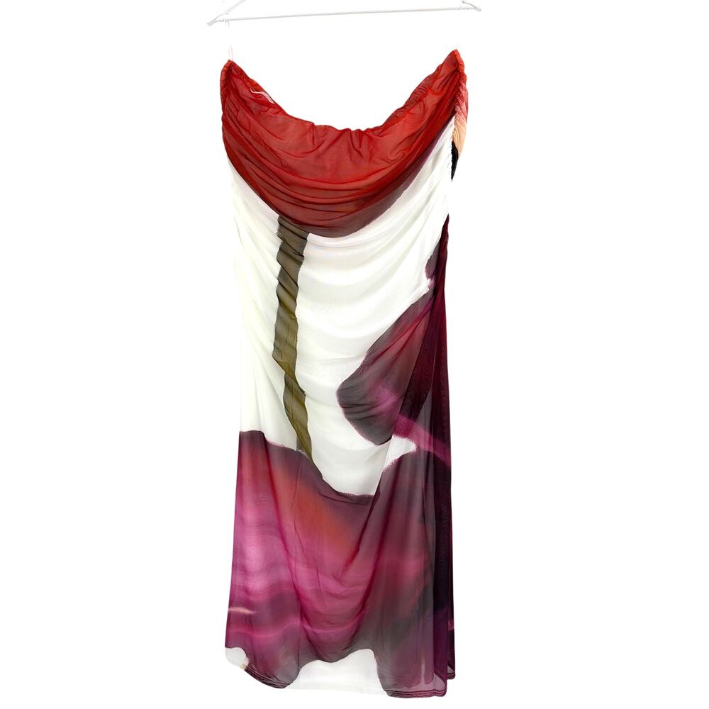 Significant Other Women's Poppy Botanic The Sura Strapless Dress Size 20 - Picture 7 of 12